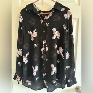 Banana Republic Long Sleeve Floral Blouse